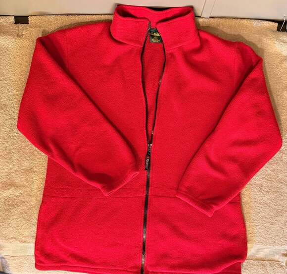 Cabela's Other - Cabela's Polartec Fleece Jacket Size L Red Full Zip